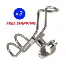 2pcs Adjustable Rail Mount Single Rod Holder 25mm
