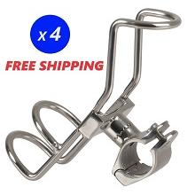4pcs Adjustable Rail Mount Single Rod Holder 25mm (1
