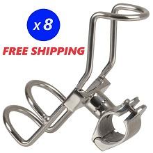 8pcs Adjustable Rail Mount Single Rod Holder 25mm(1