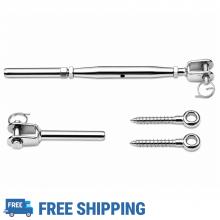 M5 Balustrade Wire Kit Jaw/Swage Bottlescrew (3.2mm) wire Stainless Steel 316
